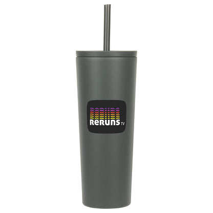 Bradford 24 oz Vacuum Insulated Stainless Steel Tumbler with Straw