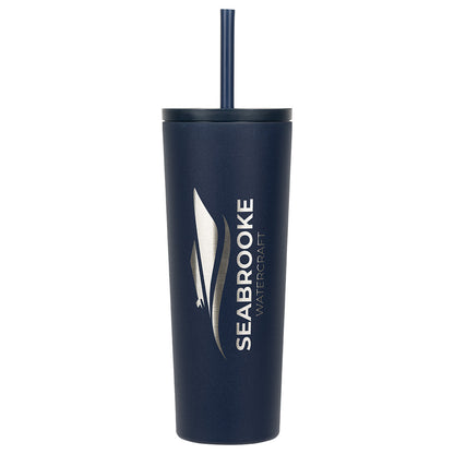 Bradford 24 oz Vacuum Insulated Stainless Steel Tumbler with Straw