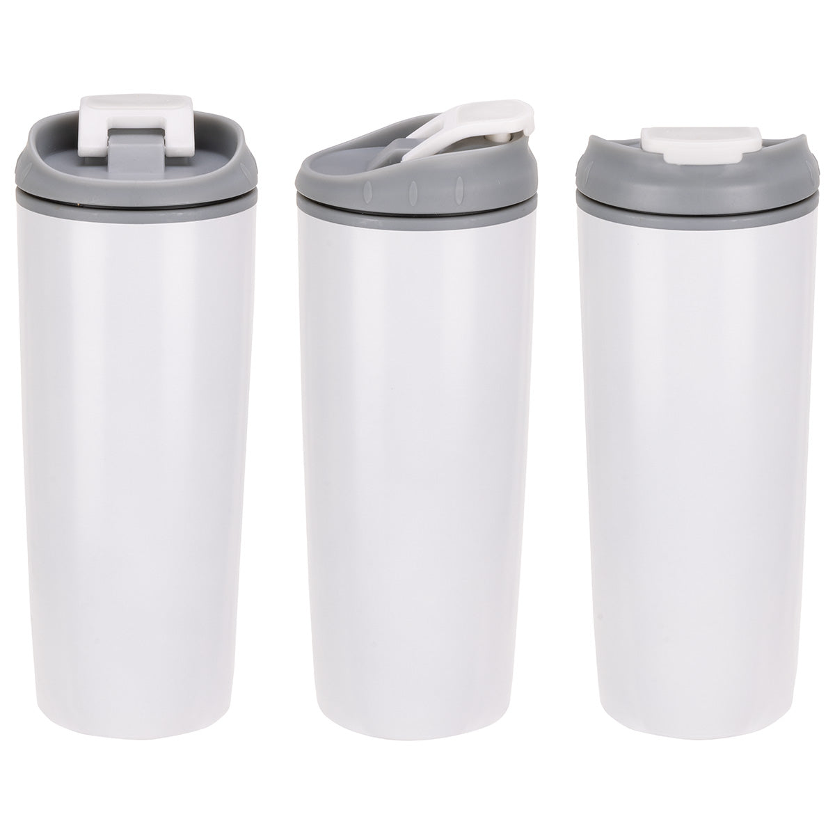 Olympia 17 oz Stainless Steel/Polypropylene Tumbler with Flip Top Lid