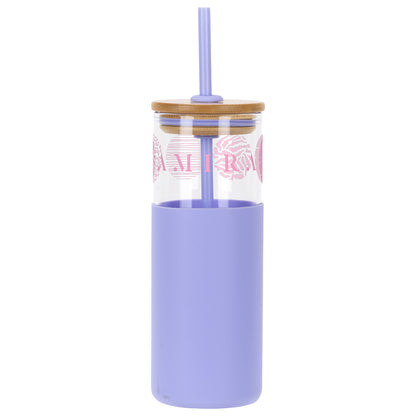 Stirling 18 oz Glass Tumbler with Silicone Sleeve & PP Straw