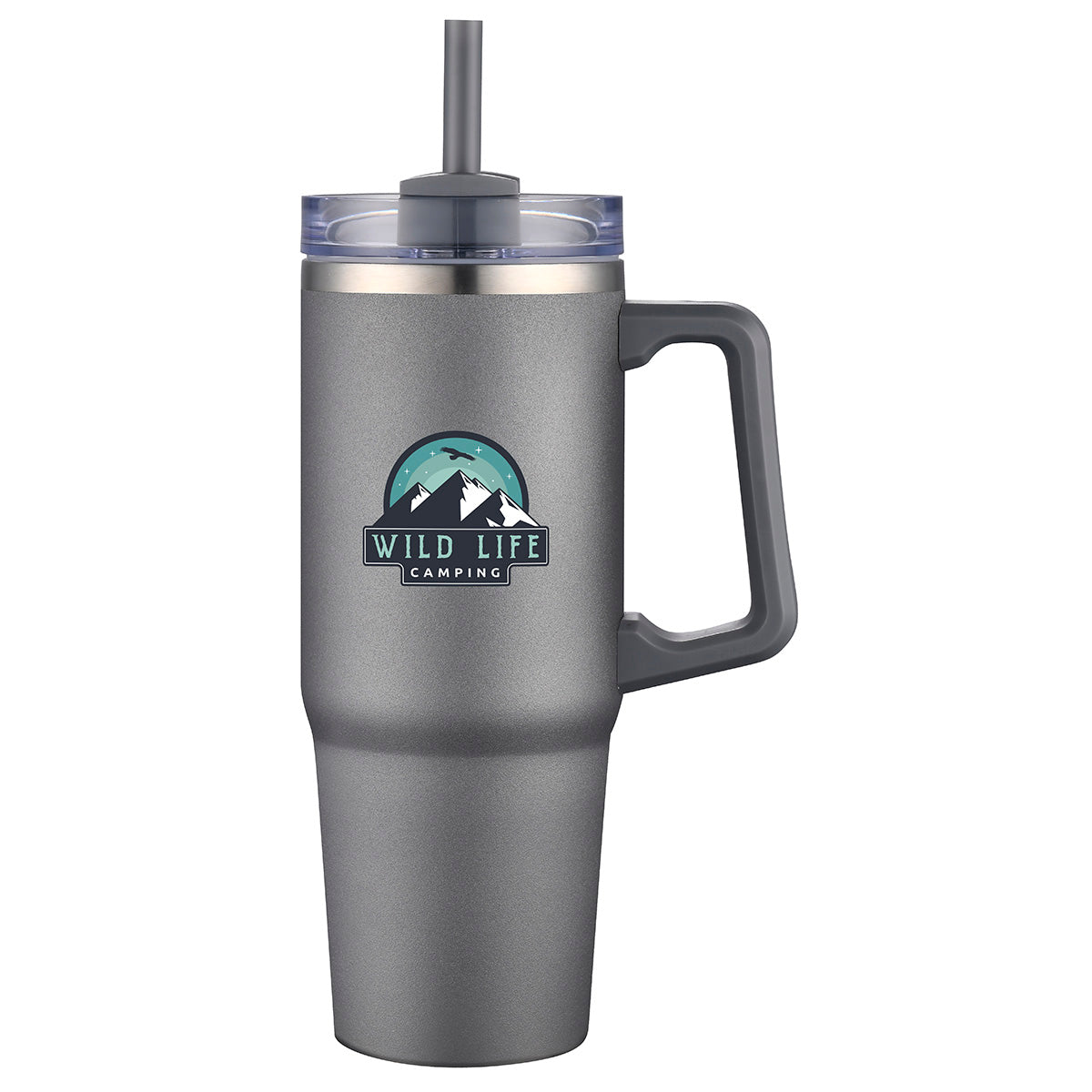 Milo 30 oz Vacuum Insulated Stainless Steel Mug with Straw