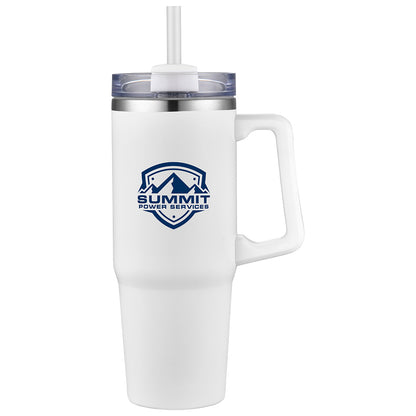 Milo 30 oz Vacuum Insulated Stainless Steel Mug with Straw