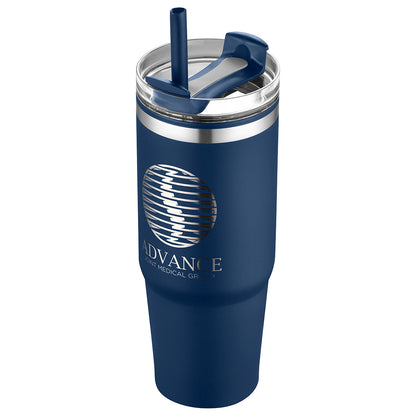Black Monza 30 oz Stainless Steel/Polypropylene Tumbler