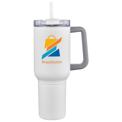 Novo Combo 20 oz Vacuum Insulated Stainless Steel Mug and Screw-On 12 oz Can Cooler