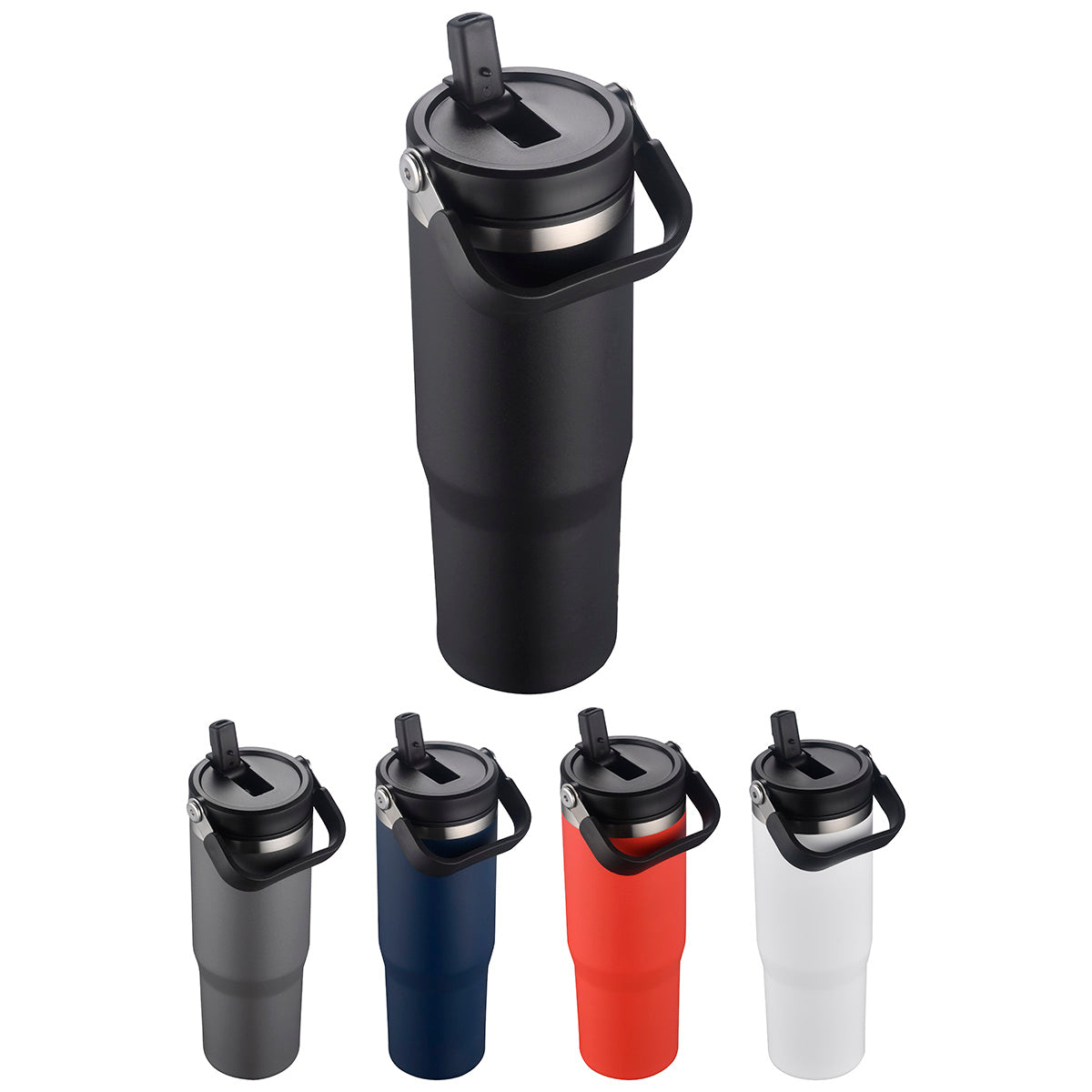 Black Oreno 30 oz Stainless Steel/Polypropylene Travel Tumbler