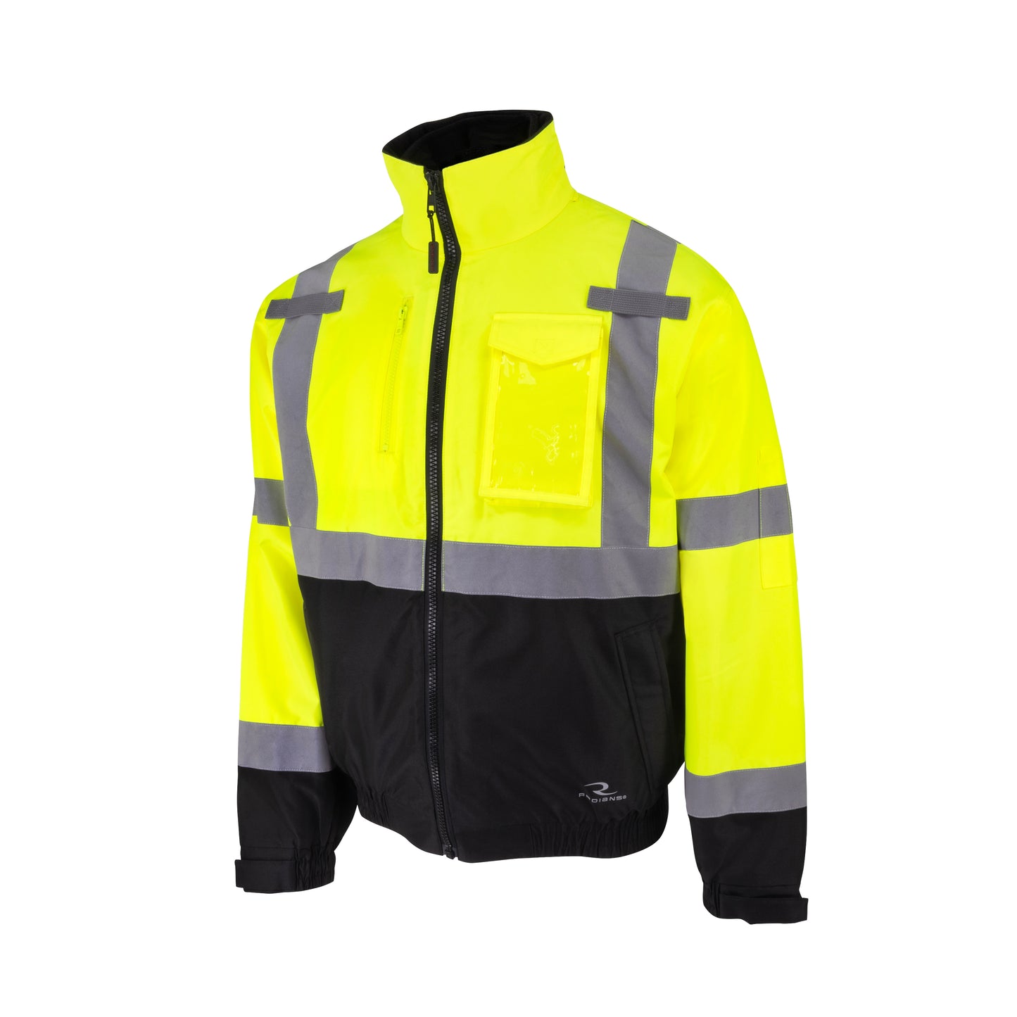 RHG-SJ13 3-in-1 Bomber Jacket with Inner Heated Vest Kit with Battery - Hi-Vis Green - Size XL