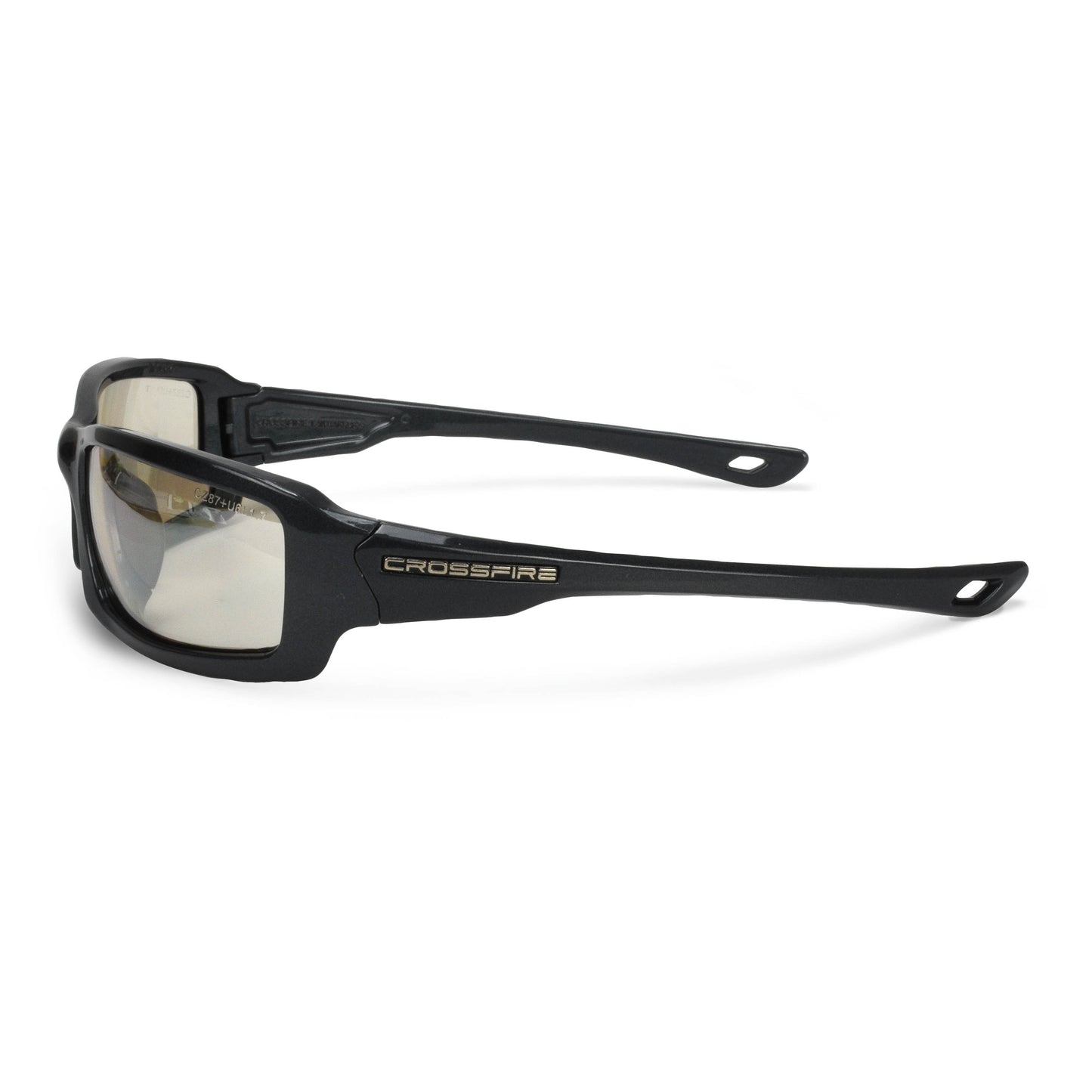 M6A Premium Safety Eyewear - Crystal Brown Frame - Silver Mirror Lens