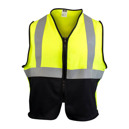 SV92B-M2ZGSFR Solid 5.5 oz DH Cat 2 Class 2 Color Blocked FR Vest - Green - 2X