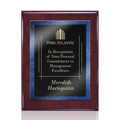 Oakleigh/Caprice Plaque - Rosewood/Blue