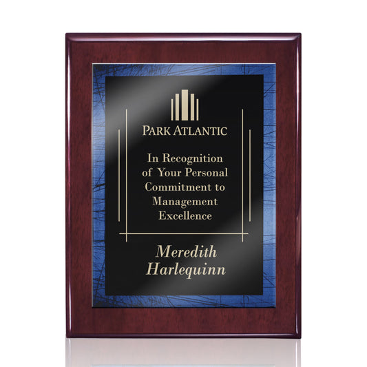 Oakleigh/Caprice Plaque - Rosewood/Blue