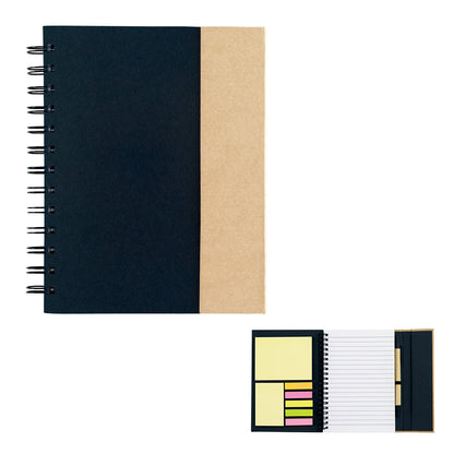 Spiral Notebook With Sticky Notes And Flags
