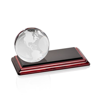Globe Award on Rosewood Base