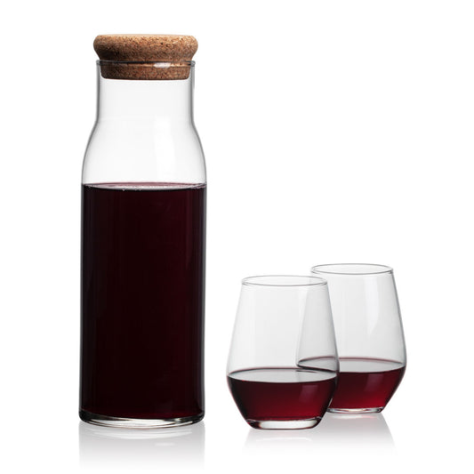 Aviston Carafe & Mandelay Stemless Wine
