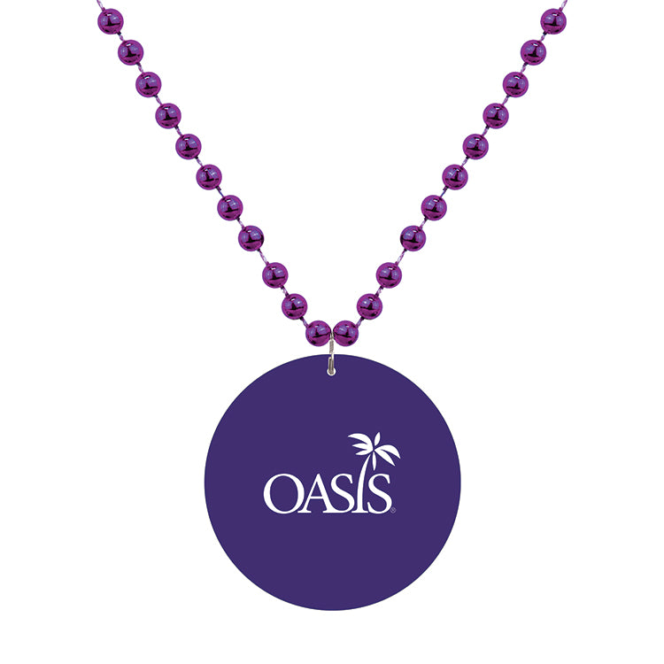 Medallion Bead Necklace w/ Medallion