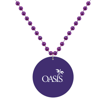 Medallion Bead Necklace w/ Medallion