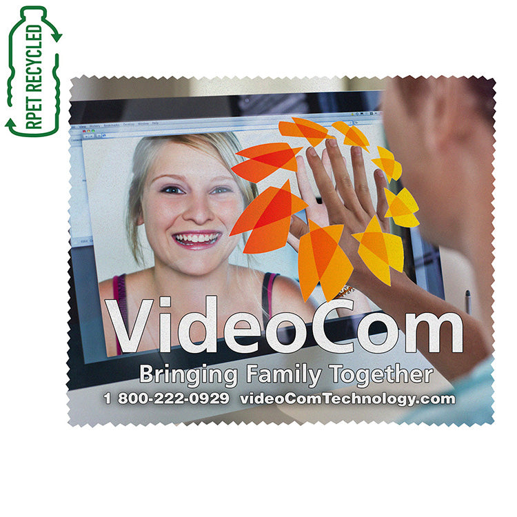 6" X 7" - "CHAMAREL XLR" Recycled RPET Full Color Import Air Ship Microfiber Cloth & Screen