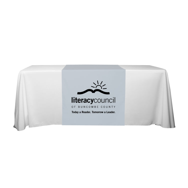 "Roger Six" 60" L Table Runners (Spot Color Print) / Accommodates 3 ft Table and Larger