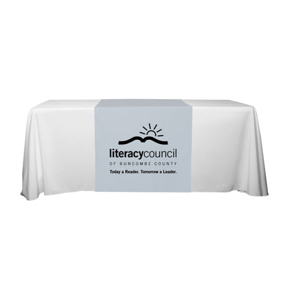 "Roger Six" 60" L Table Runners (Spot Color Print) / Accommodates 3 ft Table and Larger
