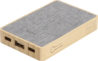 Dual Port Bamboo/rPET Powerbank 5,000mAh