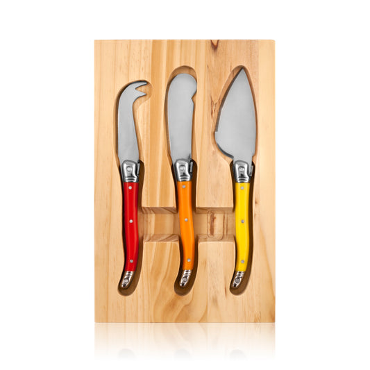 True® Sunnyside™: Cheese Knives & Cutting Board