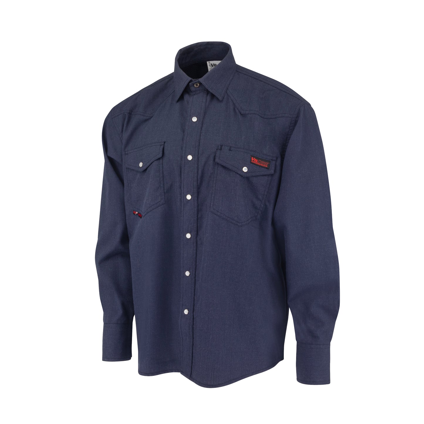 FRS-004 VolCore® CAT 2 Vented Pearl Snap FR Shirt - Navy - Size XL