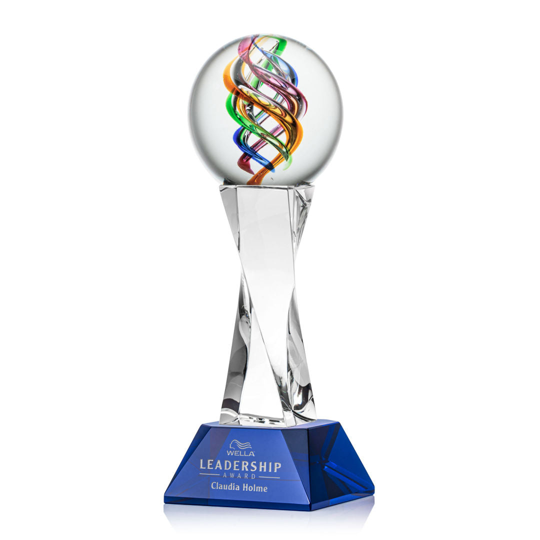 Galileo Award on Langport Base - Blue
