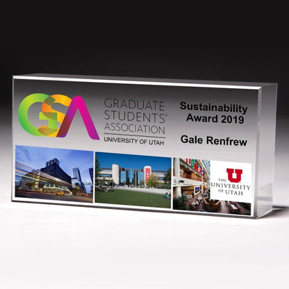 Screen Printed The Cube Award (2 1/2"x 5"x 1")