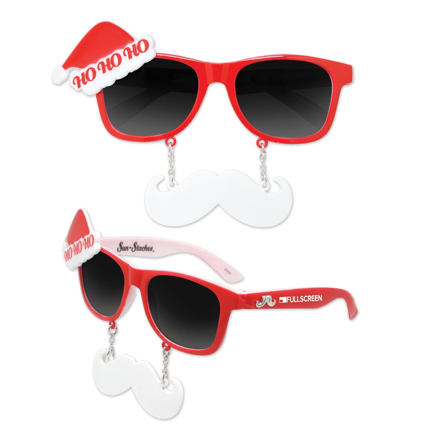 Red Santa Sun-Stache® Sunglasses