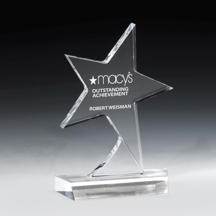 Standing Star Award - Screen Printed - (5" x 7" x ¾")