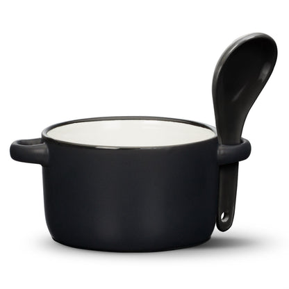 Merritt Soup Mug & Spoon - 12oz - Deep Etch