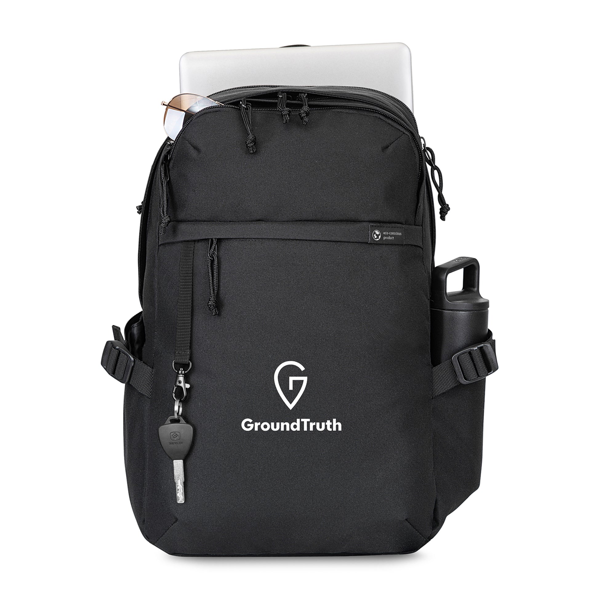 Black Renew rPET Computer Backpack