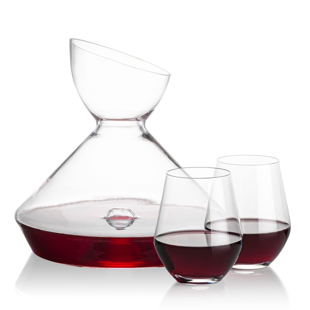 Woodbury Carafe & Reina Stemless Wine