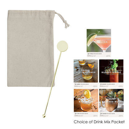 Stainless Steel Cocktail Stirrers With Cocktail Infusion Drink Packet