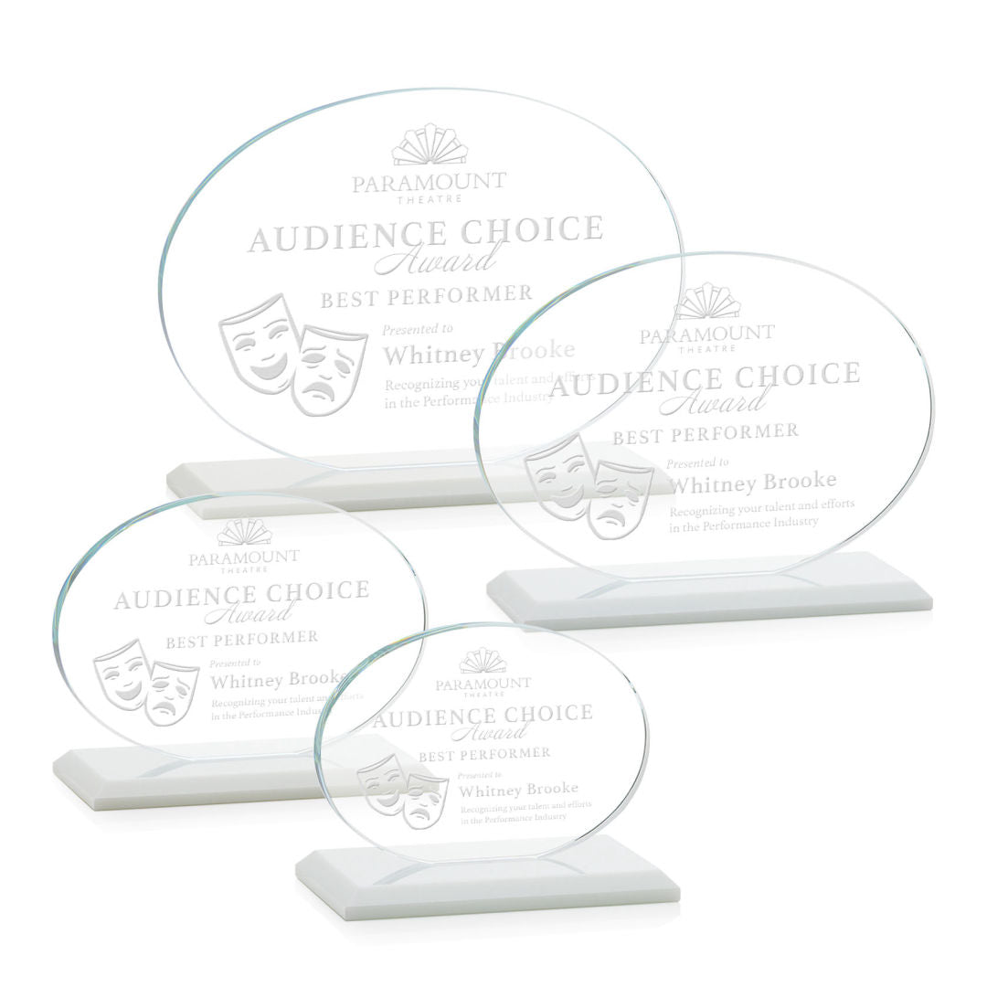 Austin Award (Horiz) - White