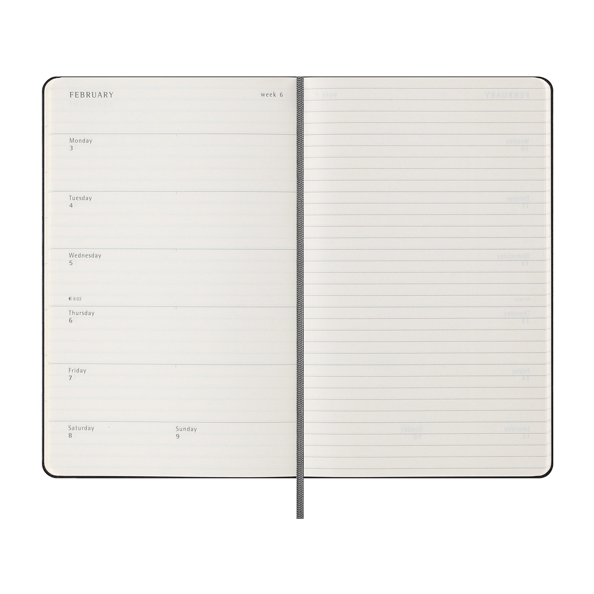 Black Moleskine® Hard Cover Large 12-Month Weekly 2026 Planner