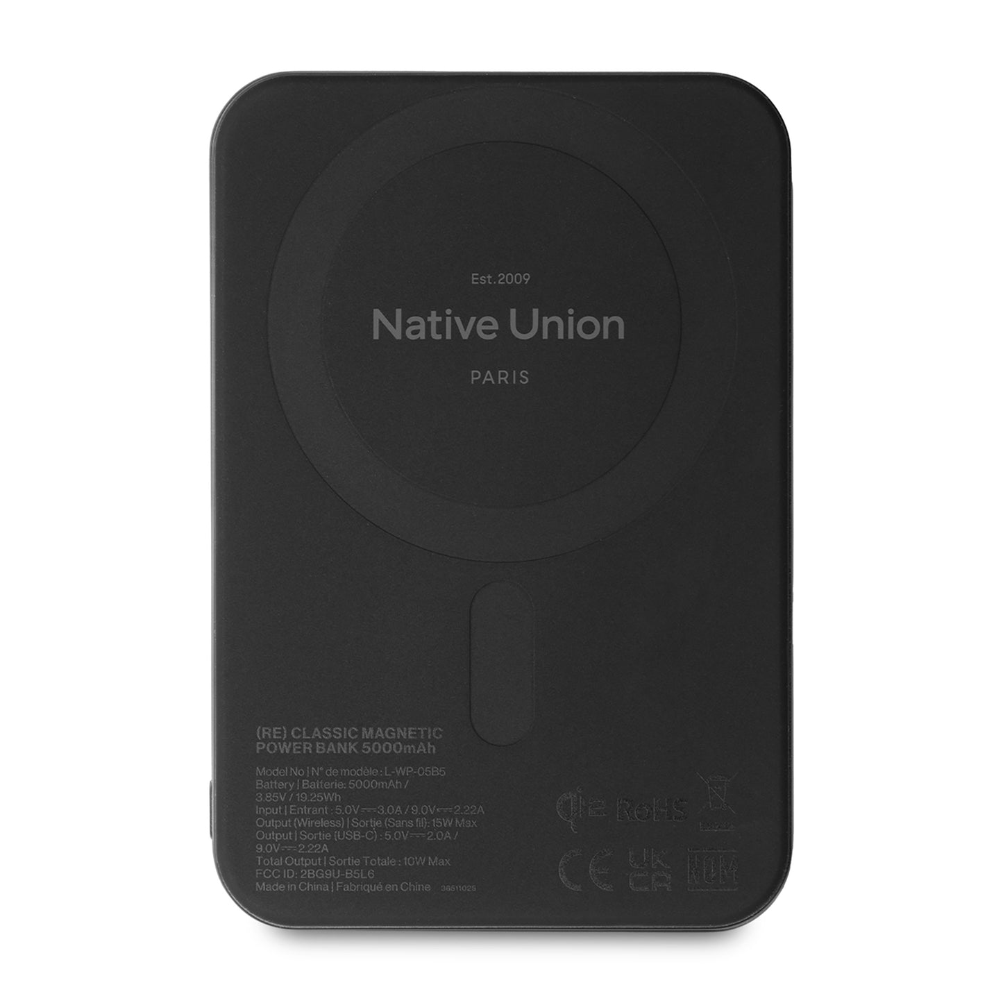 Black Native Union (RE)Classic Magnetic Power Bank 5000mAh