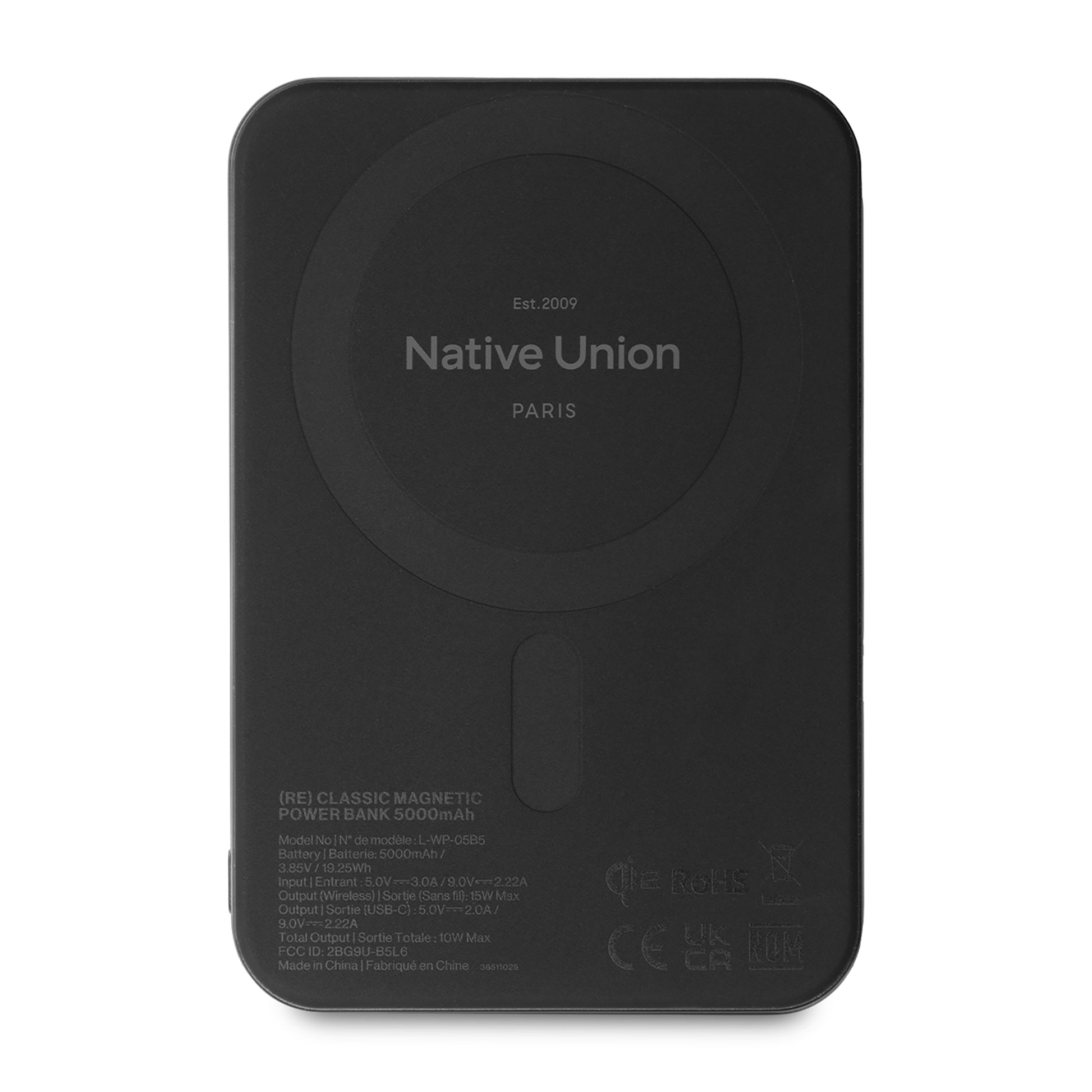 Black Native Union (RE)Classic Magnetic Power Bank 5000mAh