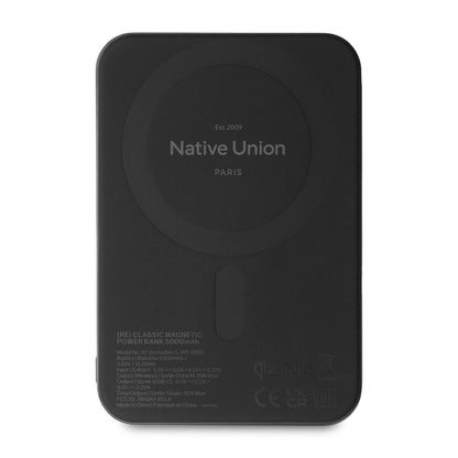 Black Native Union (RE)Classic Magnetic Power Bank 5000mAh