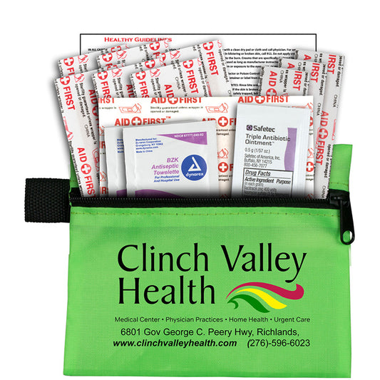 “Riverside Plus” 14 Piece Healthy Living Pack Components inserted into Zipper Pouch