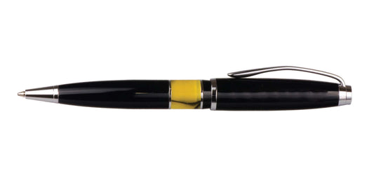 Intrepid Ballpoint Pen with Yellow Stone Accented Barrel