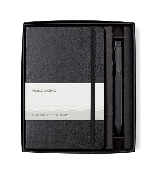 Moleskine® Medium Notebook and GO Pen Gift Set