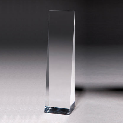 Laser Engraved Angeled Obelisk Award - 9 1/2"