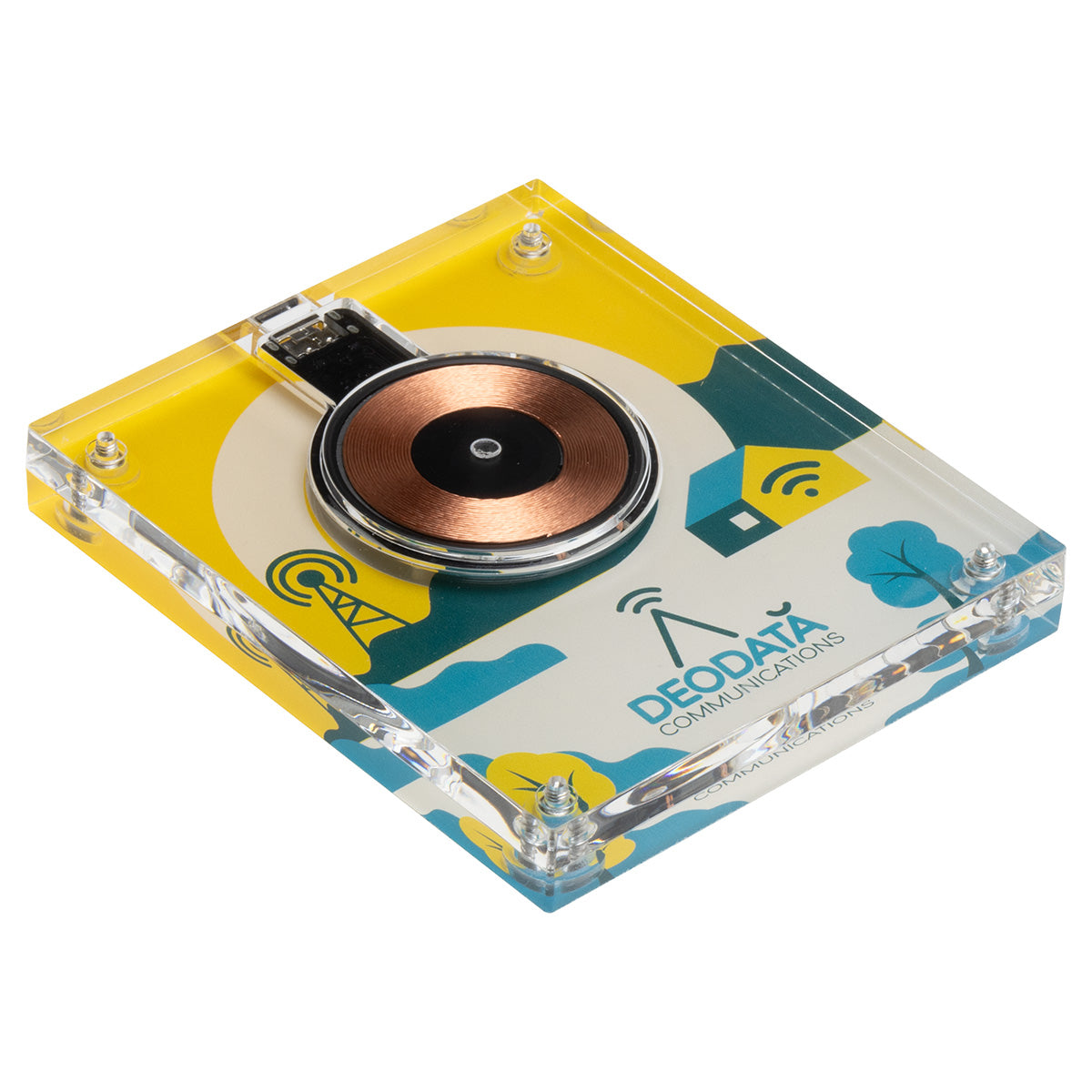 Clear Lucent Acrylic Light-Up 15W Wireless Charger