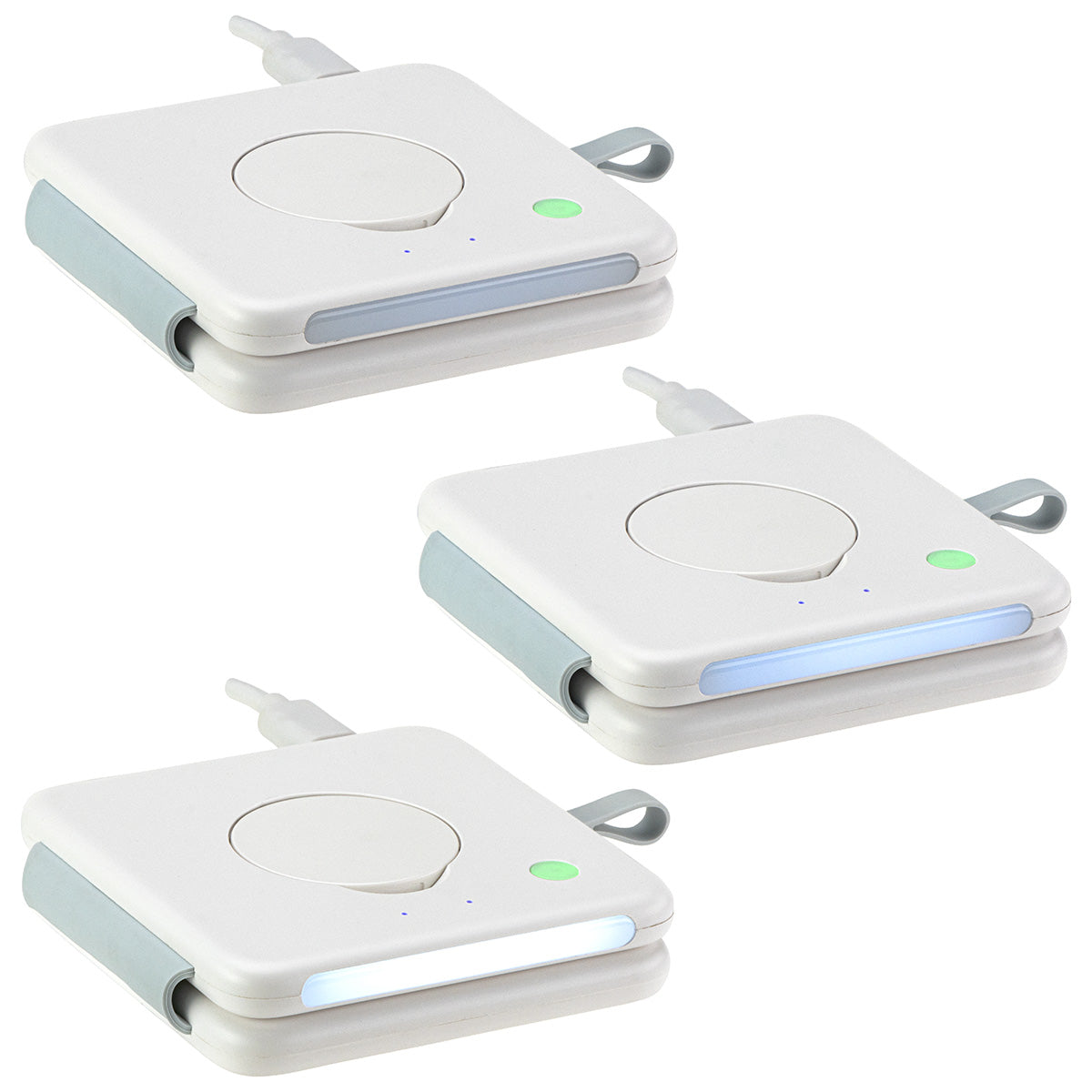 White Magport Tri-Fold 3-in-1 Wireless Charger