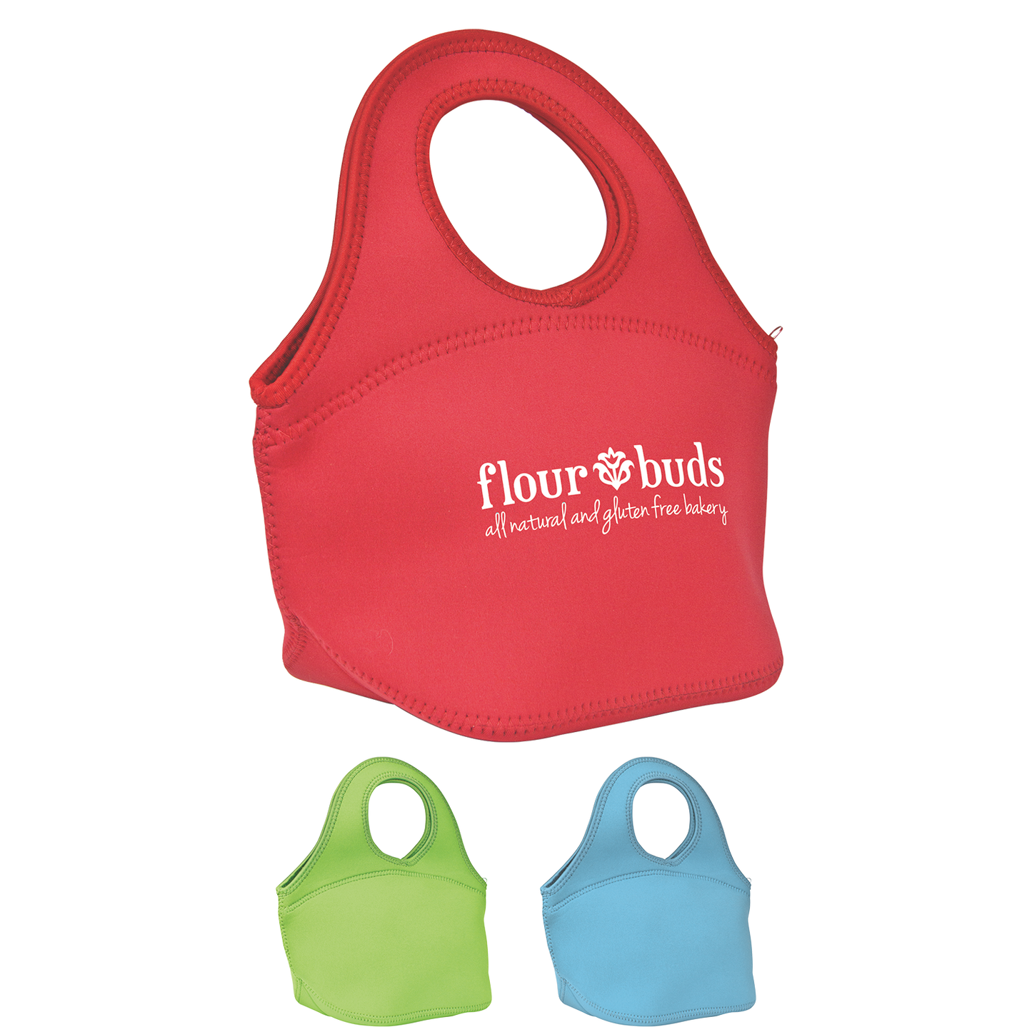 Lime Easy Carry Zippered Neoprene Lunch Bag