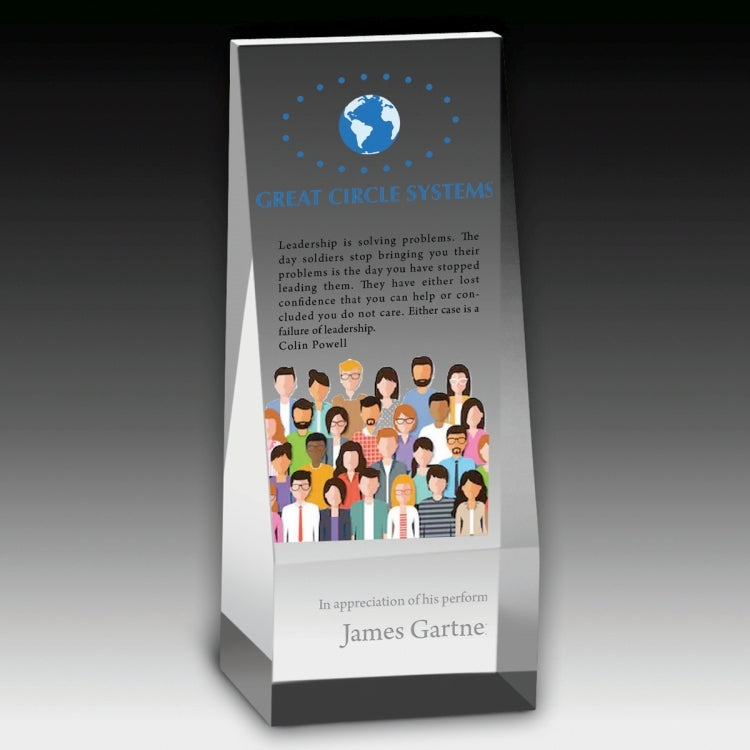 Screen Printed Angled Obelisk Award - 6"