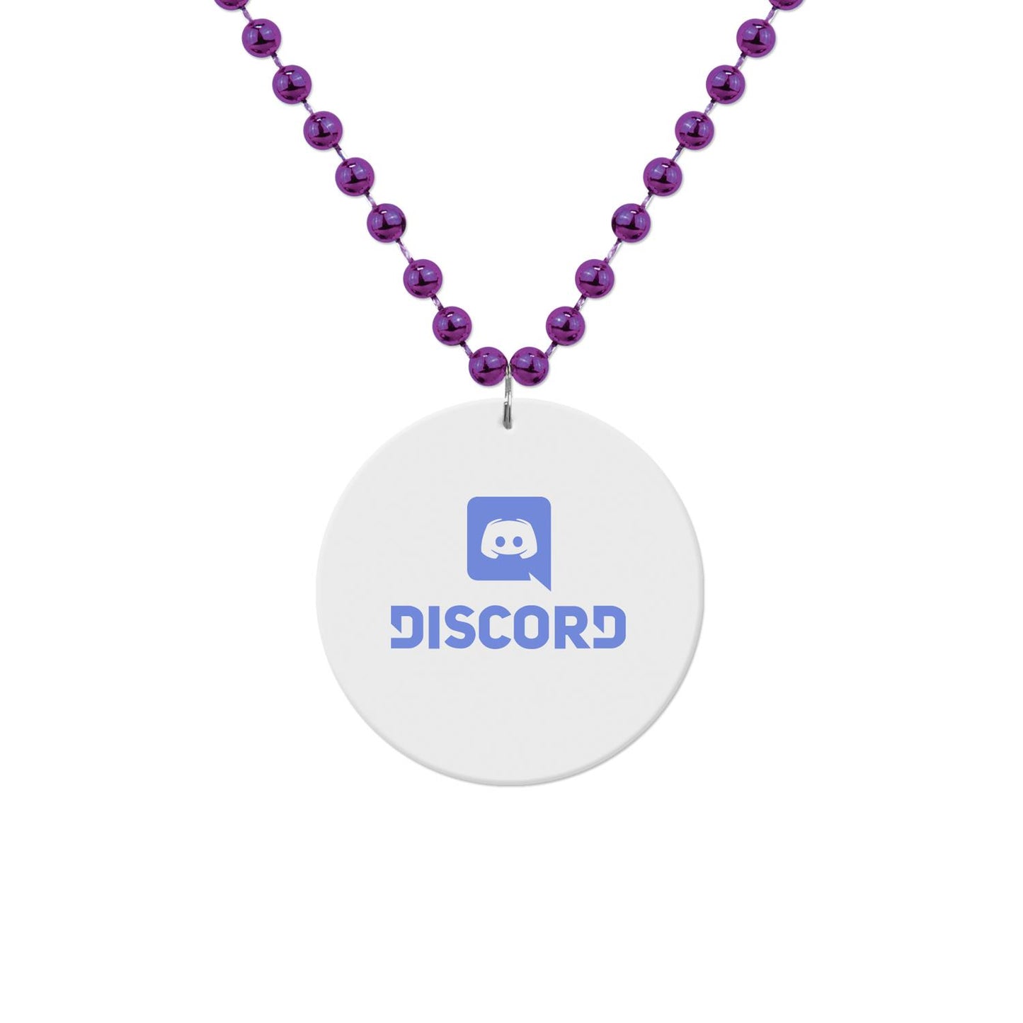 Medallion Bead Necklace w/White Medallion