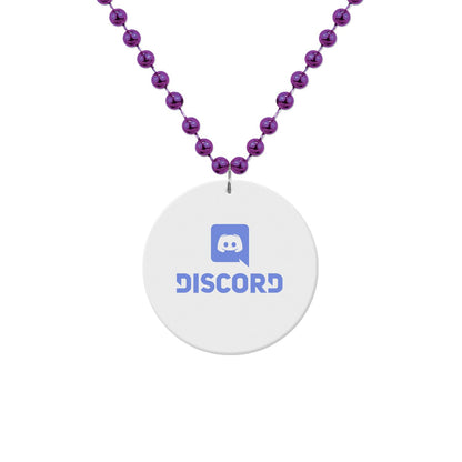 Medallion Bead Necklace w/White Medallion