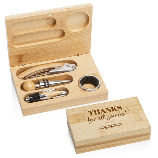 Bamboo Wine Accessory Set
