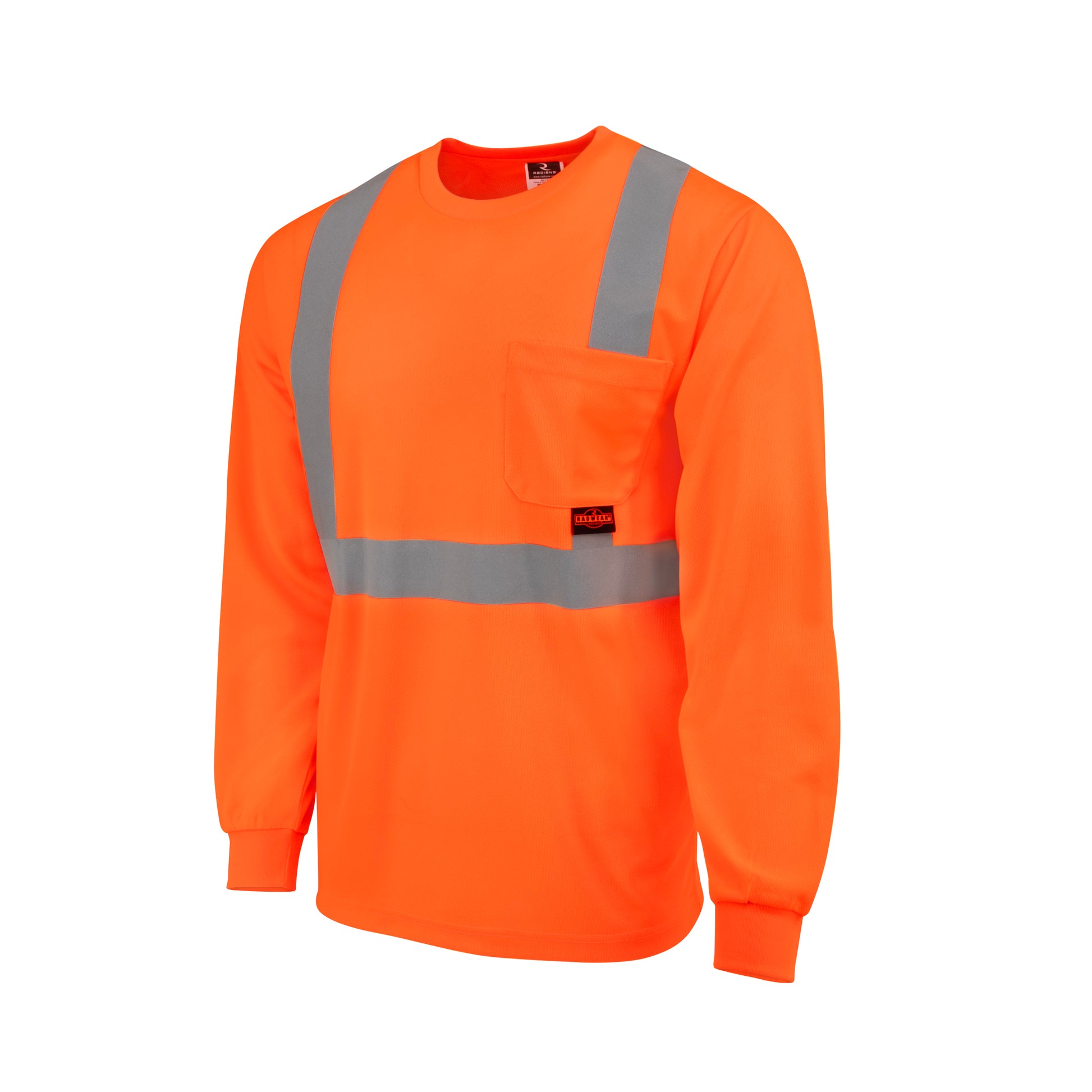 ST21-2 Class 2 Mesh Long Sleeve T-Shirt - Orange - Size XL
